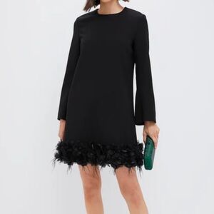 Organza and Feather Trim Dalia Dress